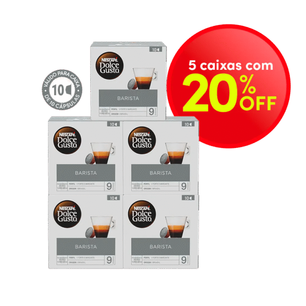 COMBO ESPRESSO BARISTA COMPRE 5 COM 20% OFF